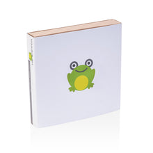 Load image into Gallery viewer, Sustainable baby gift box made from recycled paper with frog character on the front.