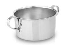 Load image into Gallery viewer, Kiddobloom stainless steel bowl with two handles to help child maneuver the bowl and utensil easily
